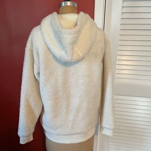 VANS | cream fleece pullover zip sherpa teddy jacket S - Picture 4 of 8